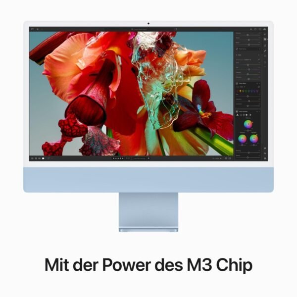 APPLE iMac (2023), All-in-One PC mit 23.5 Zoll Display, Apple M3 Chip, 8 GB RAM, 10-Core GPU, 512 GB SSD, Blau