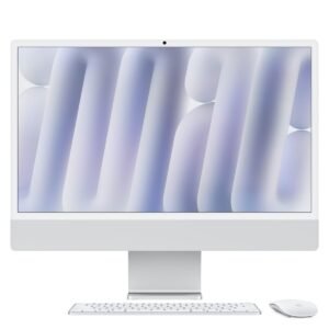 APPLE iMac (2024), MWUV3D/A, All-in-One PC mit 23.5 Zoll Display, Apple M4 Chip, 16 GB RAM, 10-Core GPU, 512 GB SSD, Silber