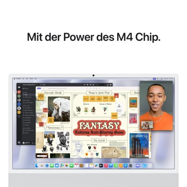 195949595004_6.jpg APPLE iMac (2024), MWUV3D/A, All-in-One PC mit 23.5 Zoll Display, Apple M4 Chip, 16 GB RAM, 10-Core GPU, 512 GB SSD, Silber