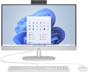 HP HP 24-cr0006ng 60.45cm 23.8Zoll FHD AMD Ryzen 5 7520U 16GB 512GB SSD UMA W11H Shell – 16 GB, AIO mit 23,8 Zoll Display, AMD Ryzen™ 5 Prozessor, 16 GB RAM, 512 GB SSD SSD, weiß