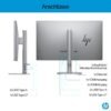 HP OmniStudio X 27-cs0770ng, All in One PC mit 27 Zoll Display, Intel® Core™ Ultra 7 Prozessor, 32 GB RAM, 1000 GB SSD, Silber