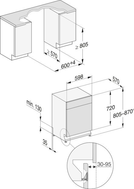 MIELE G 5611 SCU Active Geschirrspüler (unterbaufähig, 598 mm breit, 45 dB (A), A)
