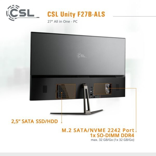4061474206097_5.jpg CSL Unity F27B-ALS, All-in-One-PC mit 27 Zoll Display, 16 GB RAM, 512 GB SSD, Schwarz