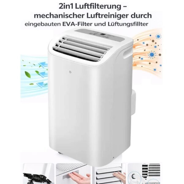 JUNG RAKS PRO AIR 12 12000BTU mobiles Klimagerät Weiß (Max. Raumgröße: 30 m², EEK: A)