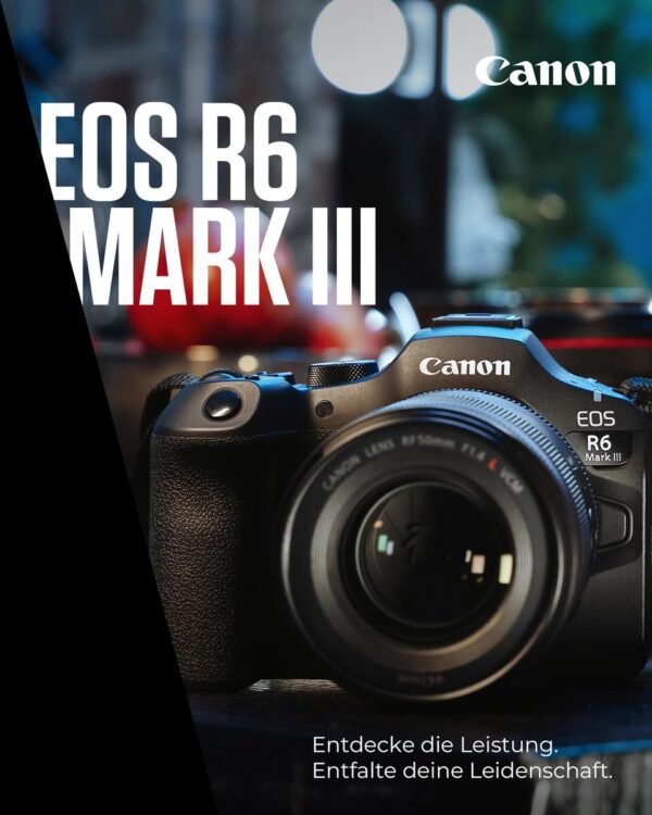 CANON EOS R6 Mark III Body Spiegellose Systemkamera, 7,5 cm Display Touchscreen, WLAN