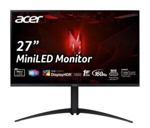 ACER NITRO XV275KP3 27 GAM/ UHD/160HZ/ERGO 27 Zoll UHD 4K Gaming Monitor (1 ms Reaktionszeit , 160Hz DP/Type-C, 144Hz HDMI , 160 Hz nativ)