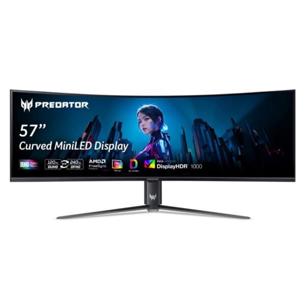 4711121979149_1.jpg ACER Z57/57″/GAM/DUAL UHD /120HZ/ERGO 57 Zoll Dual UHD Gaming Monitor (1 ms Reaktionszeit , 120 Hz , 60 Hz nativ)