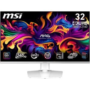 MSI MPG 321URXWDE QD-OLED 31,5 Zoll  UHD 4K  Gaming Monitor  0,03 ms Reaktionszeit 240 Hz