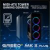 GREED MK2 Plus AMD – 4K, Gaming PC mit AMD Ryzen™ 7 7 5700X Prozessor, 32 GB RAM, 1 TB SSD, AMD Radeon™ RX 9060 XT, Windows 11 Pro