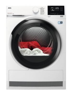 AEG TR8T60685 Wärmepumpentrockner Serie 8000 AbsoluteCare® mit Trommelsteuerung (8 kg, Weiß / Schwarz / Weiß)