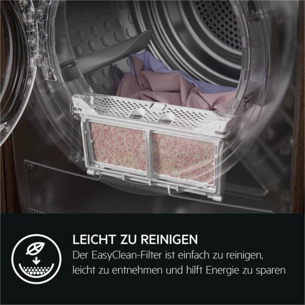 7332543840687_6.jpg AEG TR8T60685 Wärmepumpentrockner Serie 8000 AbsoluteCare® mit Trommelsteuerung (8 kg, Weiß / Schwarz / Weiß)
