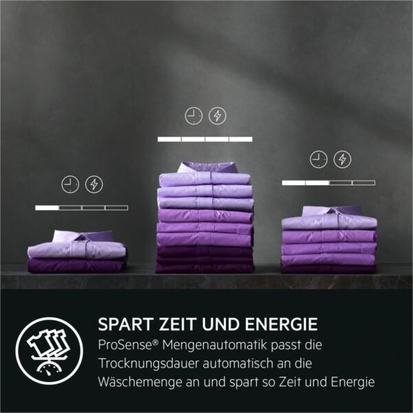 7332543841554_5.jpg AEG TR8T70680 Wärmepumpentrockner Serie 8000 AbsoluteCare® mit Trommelsteuerung (8 kg, Weiß / Schwarz / Weiß)