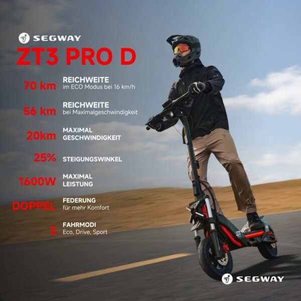 8721008535456_2.jpg SEGWAY ZT3 Pro D E-Scooter (11 Zoll, Schwarz / Rot)