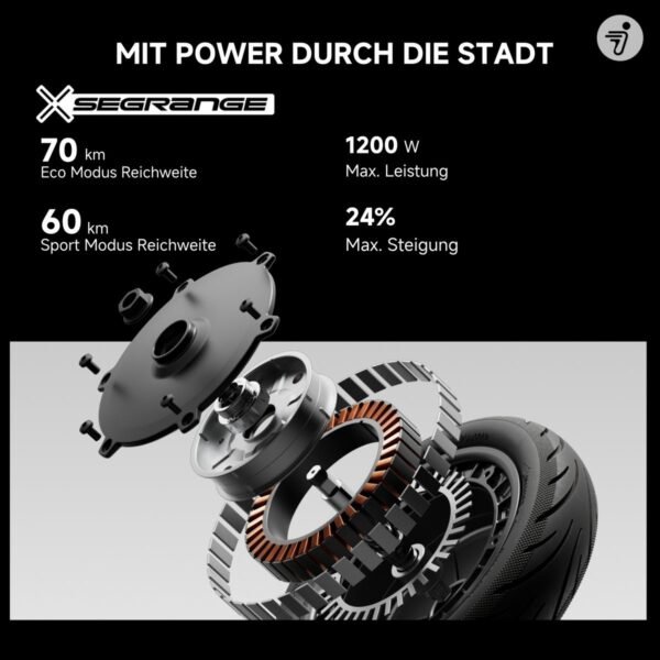 8721008535821_3.jpg SEGWAY Ninebot F3 PRO D E-Scooter (10 Zoll, Schwarz/Silber/Rot)