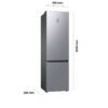 SAMSUNG RL38C775CS9/EG Kühlgefrierkombination (C, 390 l, 2030 mm hoch, Premium Edelstahl Look)